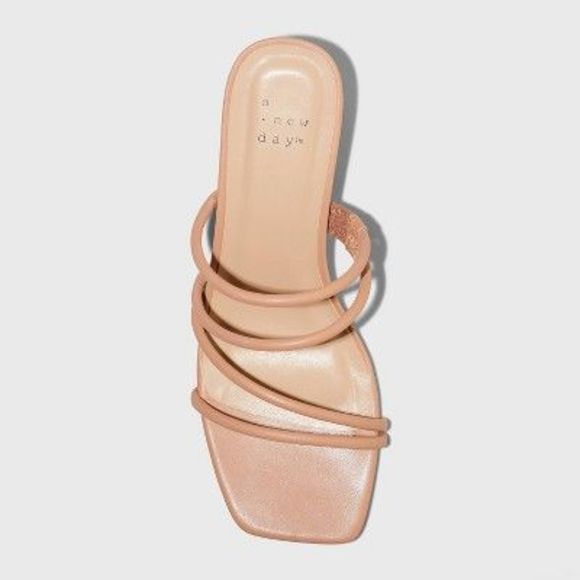 Women's Blakely Mule Heels - A New Day Light Brown 9 - Picture 2 of 3